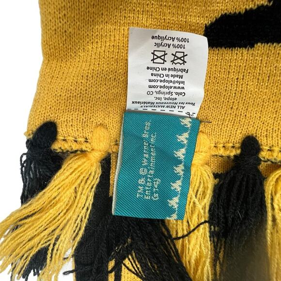 Harry Potter Warner Brothers Hufflepuff Reversible Scarf Unisex Black Go… - Picture 6 of 6